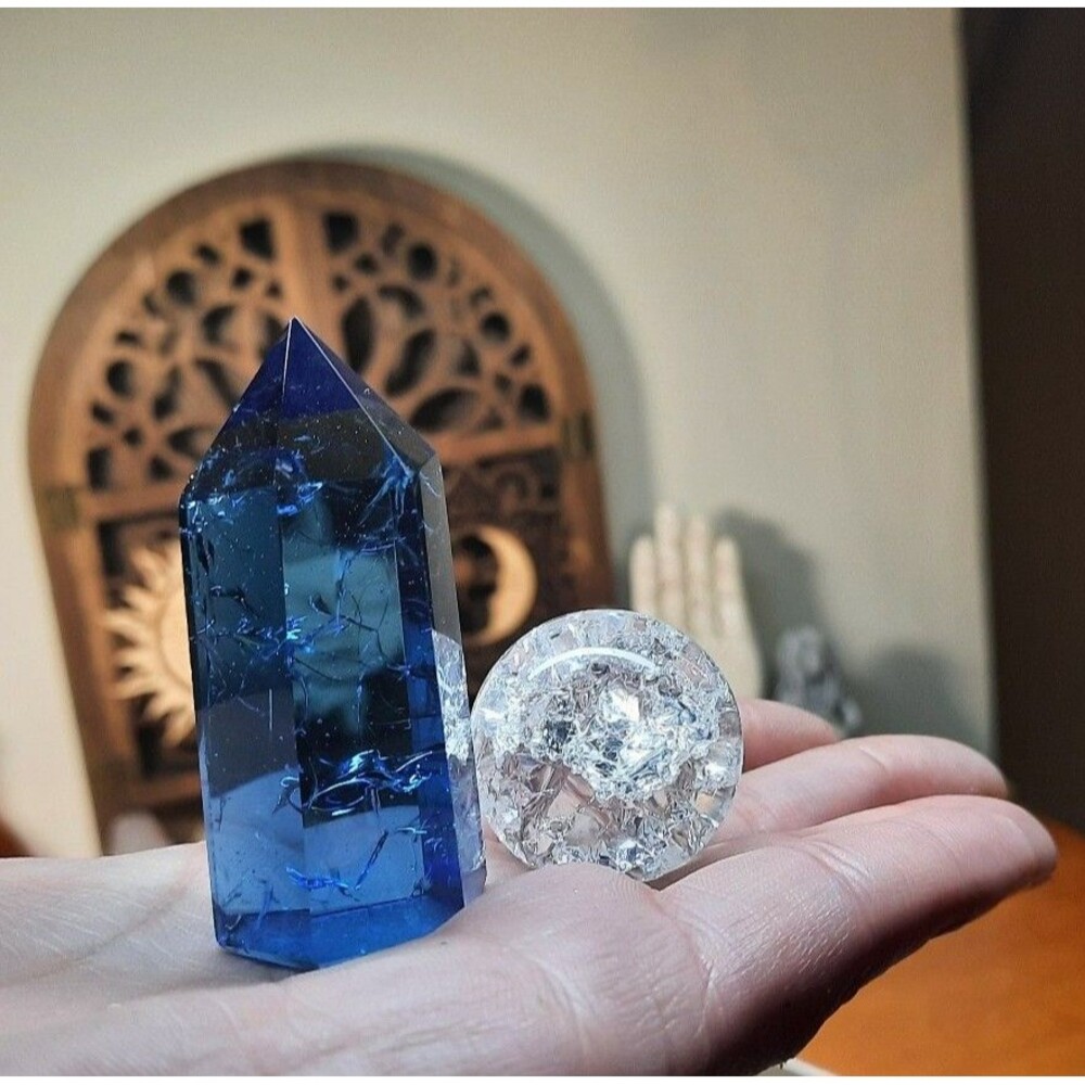 Crackle Quartz Crystal Set